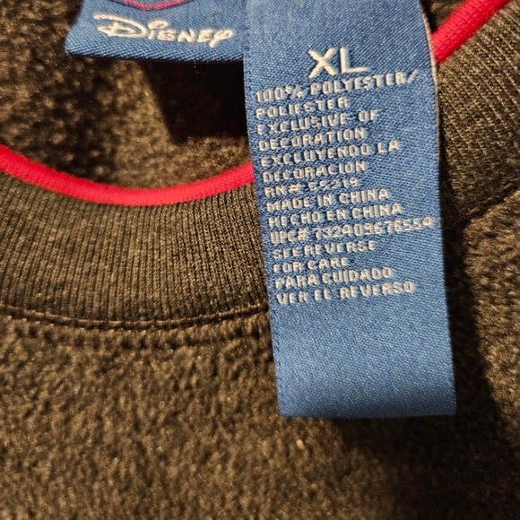 Vintage Dark Grey Disney Mickey Mouse Fleece Sweatshirt- Size XL - Picture 2 of 3